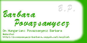 barbara povazsanyecz business card